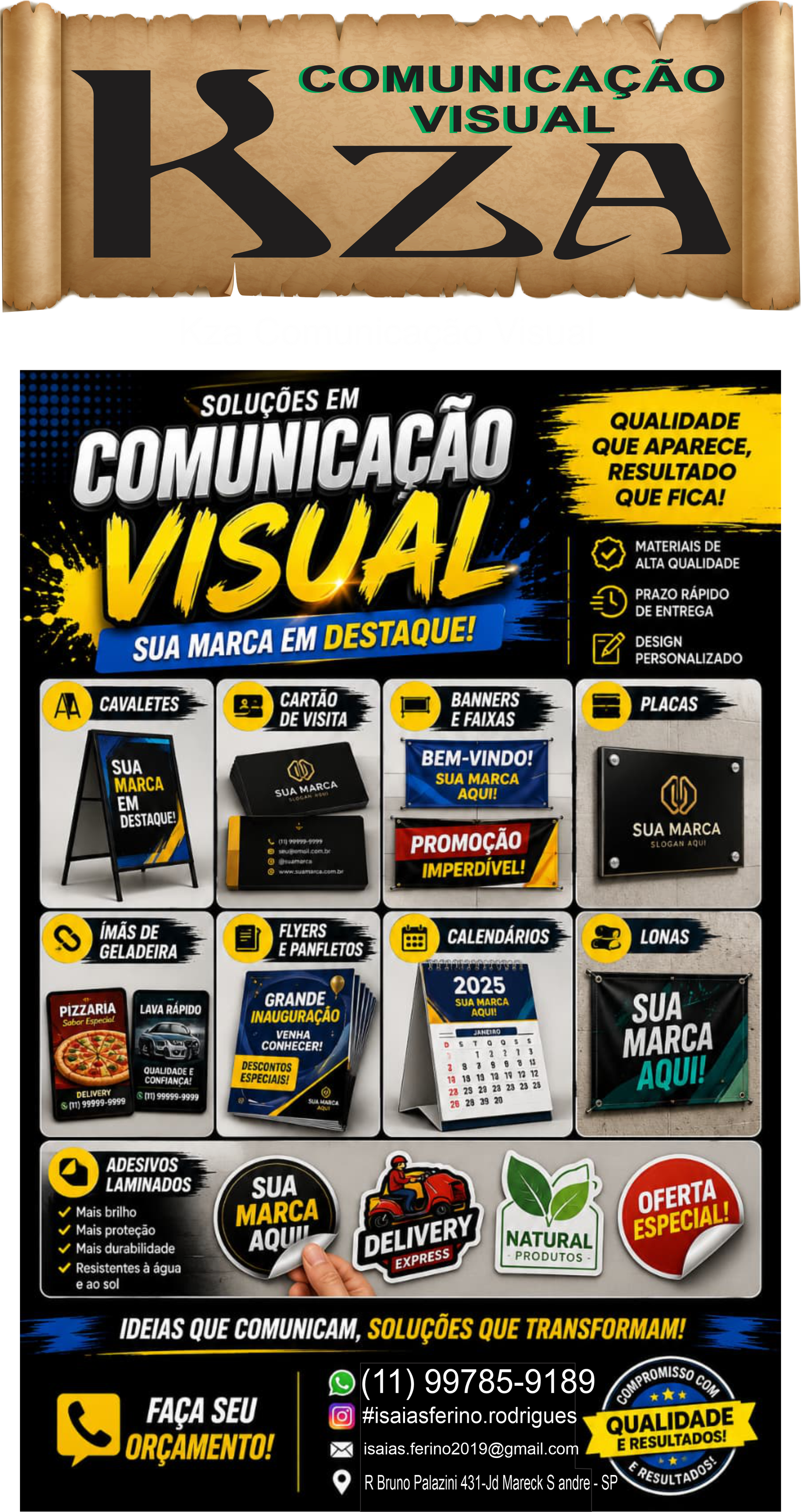 Logo-KZA COMUNICAÇÃO VISUAL